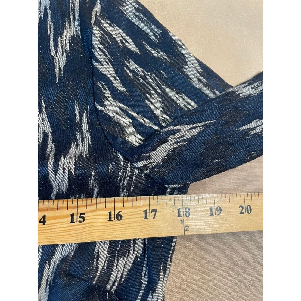 Bitte Kai Rand Architectural Ikat Sheath Dress L Black Blue Danish Workwear - Picture 4 of 8